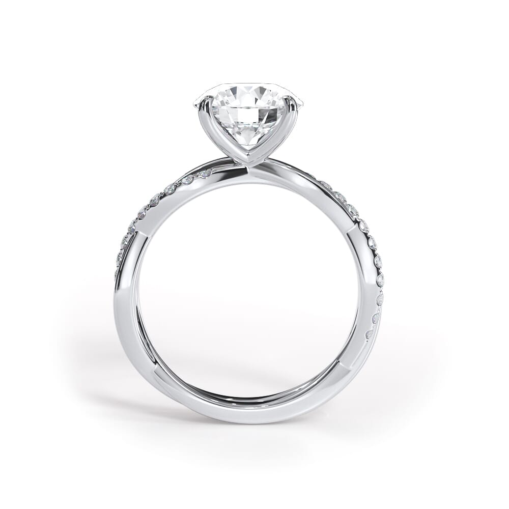 Platinum Bellora Pavé Twist Engagement Ring