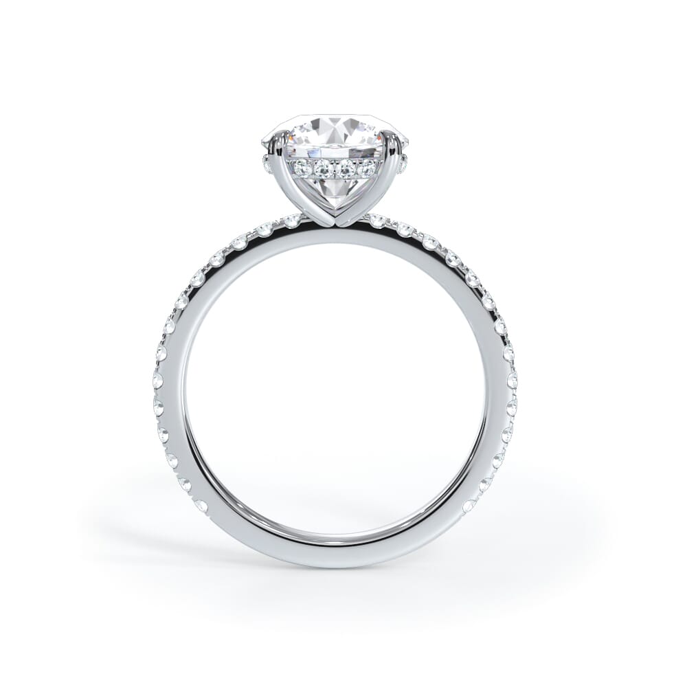 14K White Gold Bellora Pavé Hidden Halo Engagement Ring