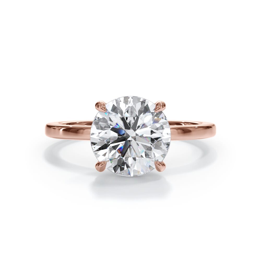 14K Rose Gold Bellora Solitaire Engagement Ring